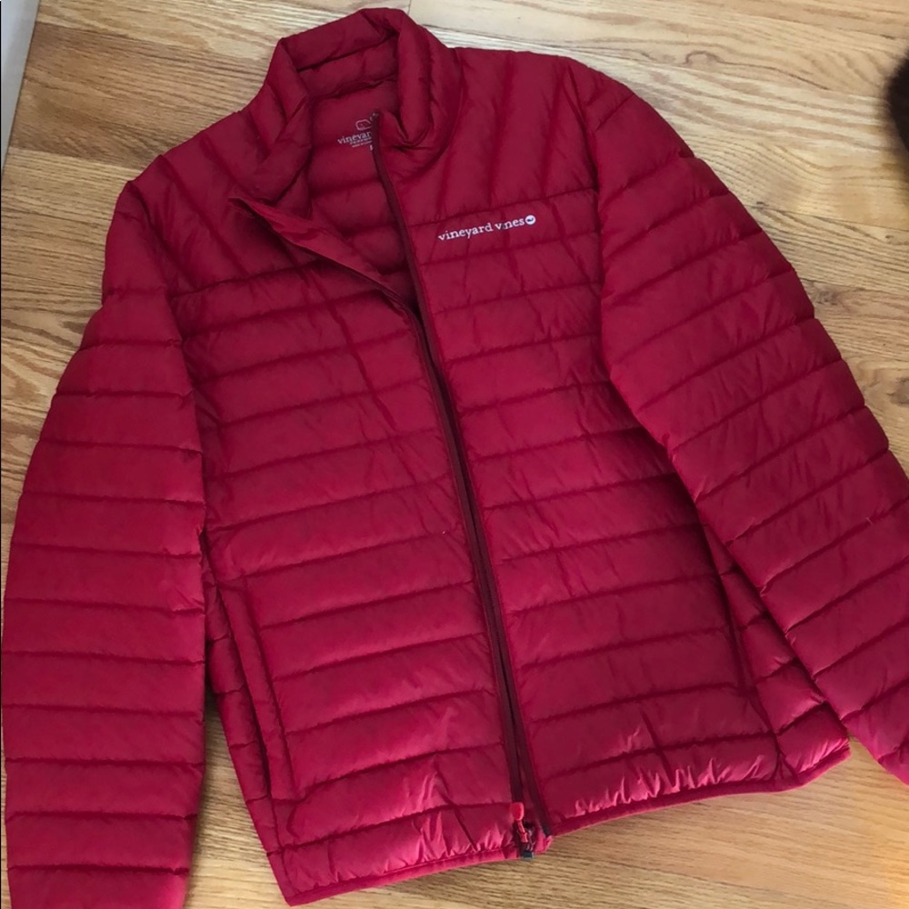 Vineyard Vines Red Puffer Jacket
